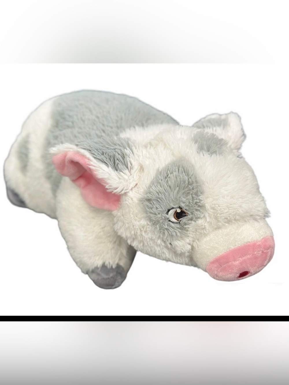 Disney Moana Pua the Pig Plush Pillow Pet 16” Gray White Stuffed Animal Soft